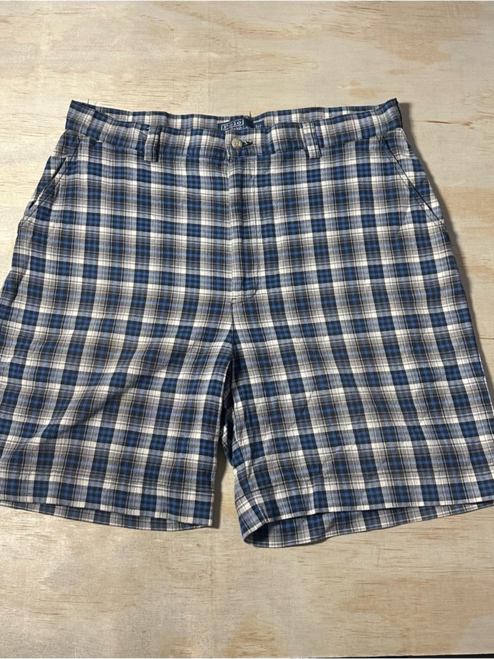 Vtg Polo Ralph Lauren Philip Short Men 36 Plaid Check Cotton Twill Flat Front 8’